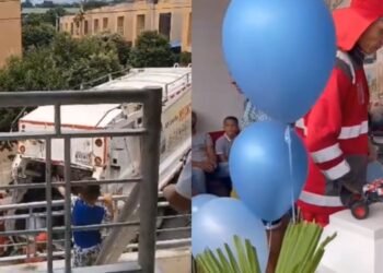 VIDEO: Recolectores de basura acuden al funeral del niño que siempre los saludaba y conmueven las redes sociales