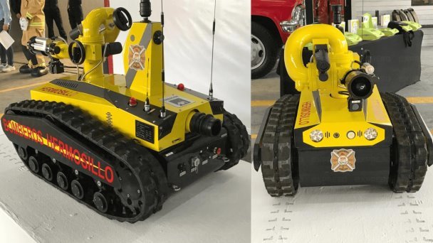 Recibe Bomberos de Hermosillo sistema de extinción robótica de incendios Recibe Bomberos de Hermosillo sistema de extinción robótica de incendios