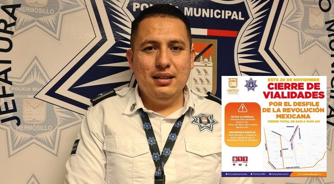 Orientará Tránsito a automovilistas y peatones durante el desfile del 20 de noviembre