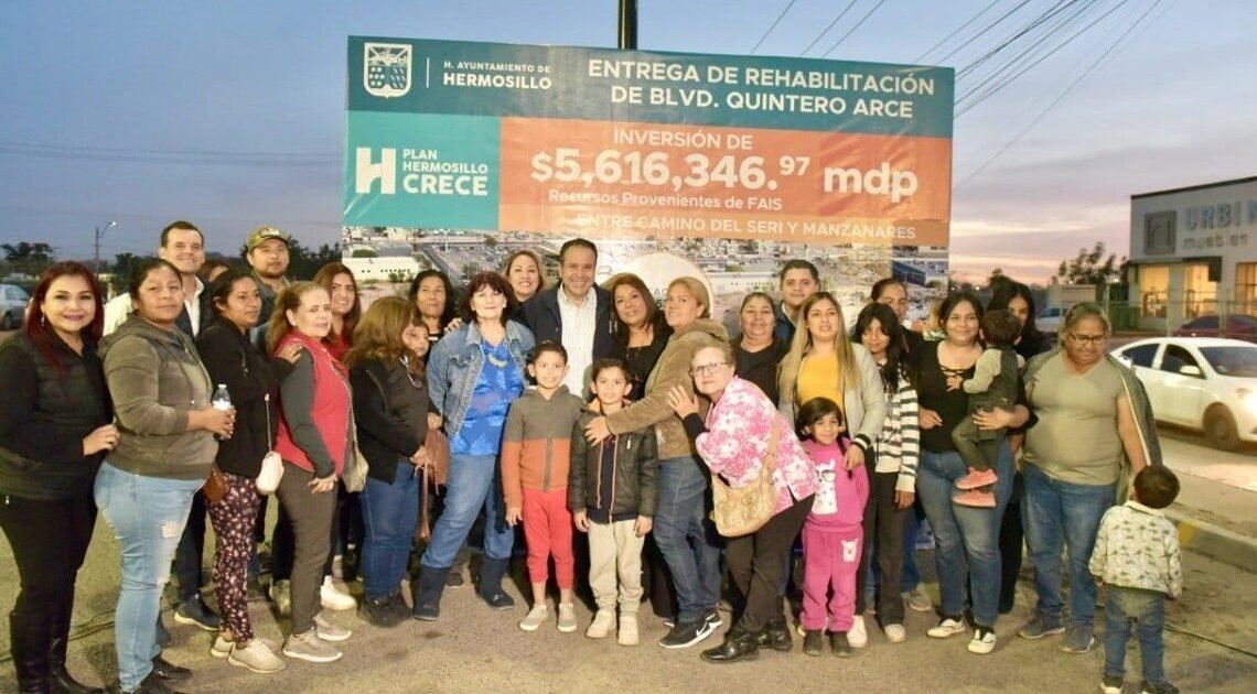 Hermosillo: Entrega Antonio Astiazarán rehabilitación a calle Carlos Quintero Arce