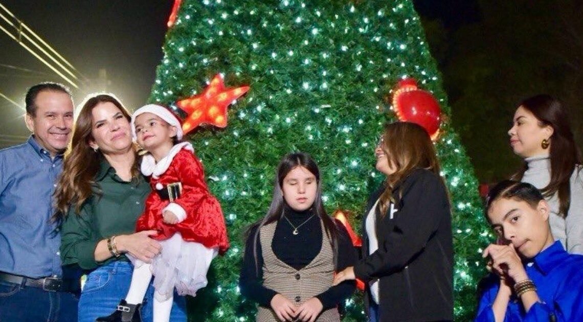 Encabeza Antonio Astiazarán encendido del árbol de Navidad en Miguel Alemán