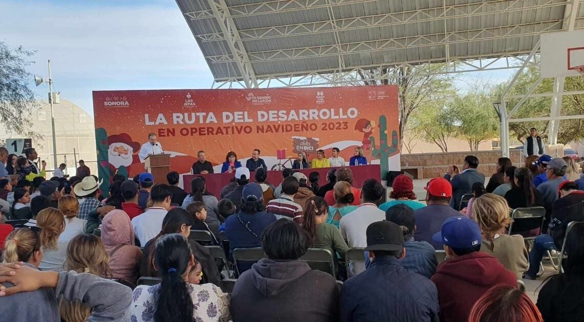 Entrega de 320 bicicletas y 220 tarjetas en Operativo Navideño 2023 en el área rural Oriente de Hermosillo