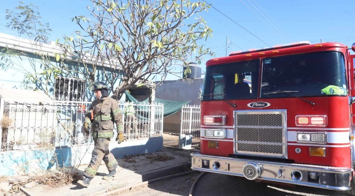Incendio en la colonia Sahuaro: Rápida intervención evita tragedia