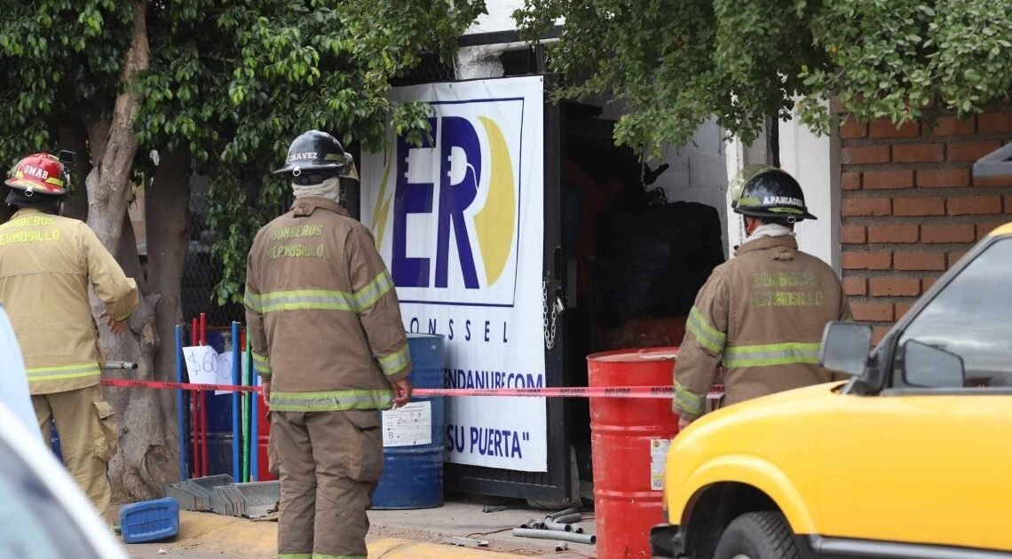 Explosión en taller de soldadura en Hermosillo deja joven con graves quemaduras