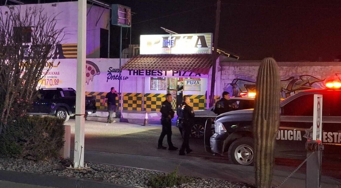 Hieren a empleado en asalto a pizzería al norte de Hermosillo
