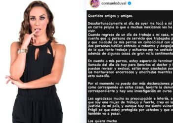 Consuelo Duval: Víctima de robo en su hogar