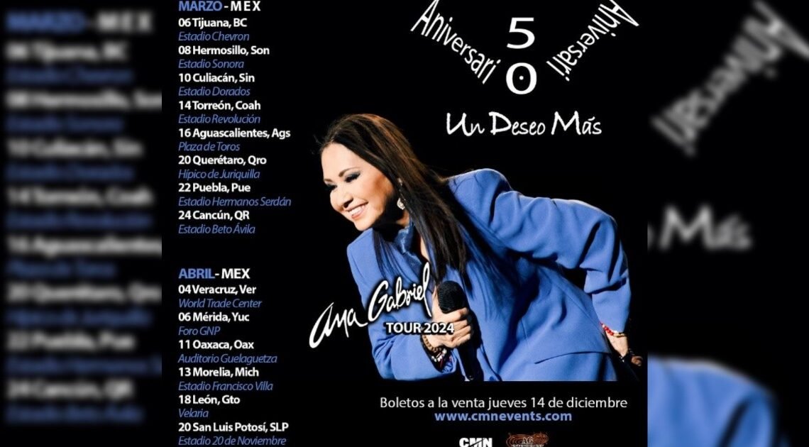 Ana Gabriel llega a Hermosillo con su gira “Un Deseo Más” Ana Gabriel llega a Hermosillo con su gira “Un Deseo Más”