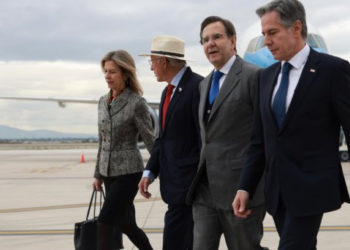 Antony Blinken llega a Palacio Nacional para reunión con AMLO