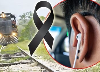 Se puso audífonos para manejar y murió al cruzar vías del tren; nunca lo escuchó