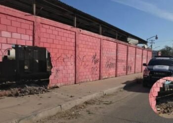 Una persona deja boquete en una barda y se da a la fuga
