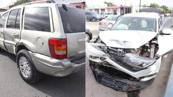 Aparatoso accidente en colonia Jesús García por no respetar señalamientos Aparatoso accidente en colonia Jesús García por no respetar señalamientos