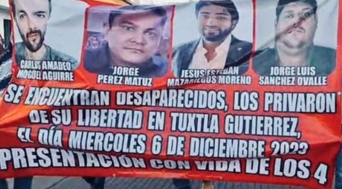 Desaparecen cuatro hombres al salir de restaurante en capital de Chiapas Desaparecen cuatro hombres al salir de restaurante en capital de Chiapas