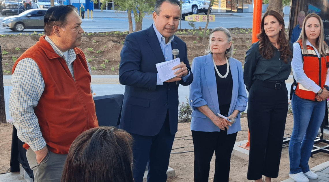 Entrega alcalde puente de Luis Encinas y Veracruz