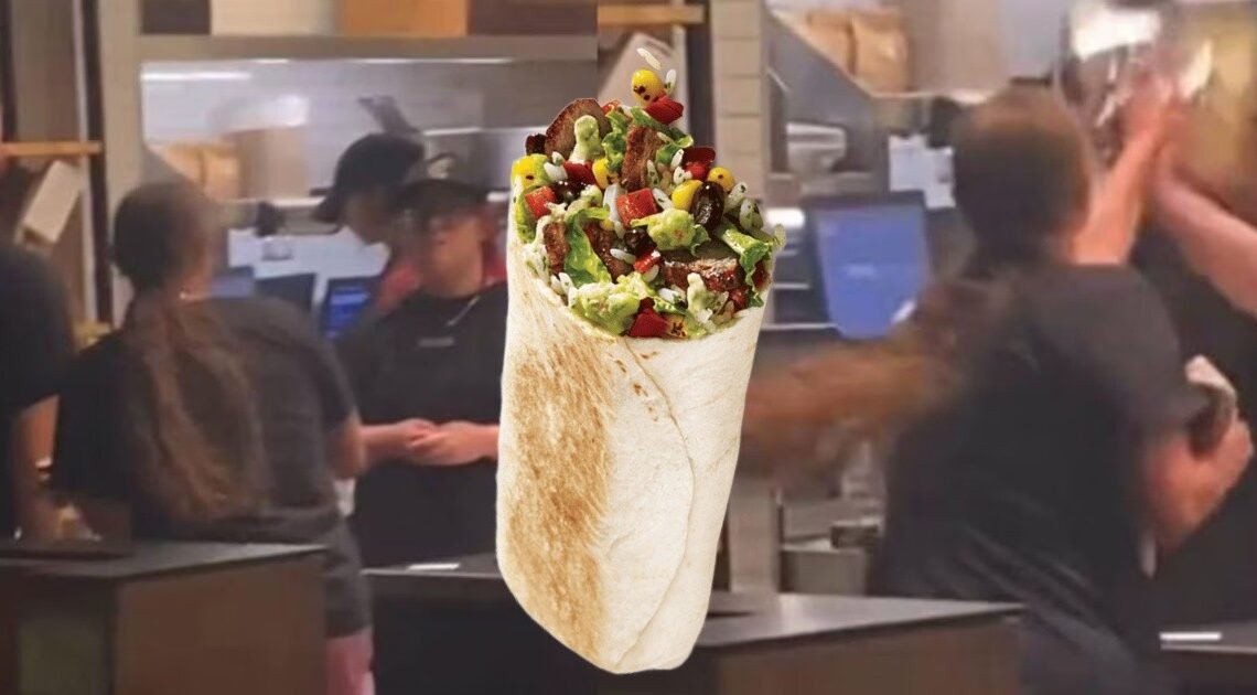 Mujer ataca con burrito a empleada del Chipotle; le dan inédito castigo donde la ponen en su lugar