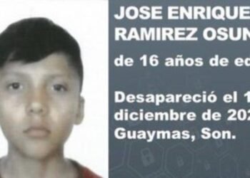 Buscan a José Enrique Ramírez Osuna, menor desaparecido en Guaymas