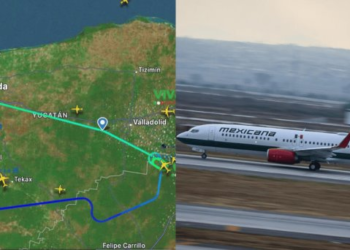 Primer vuelo de Mexicana fracasa en su misión de llegar a Tulum