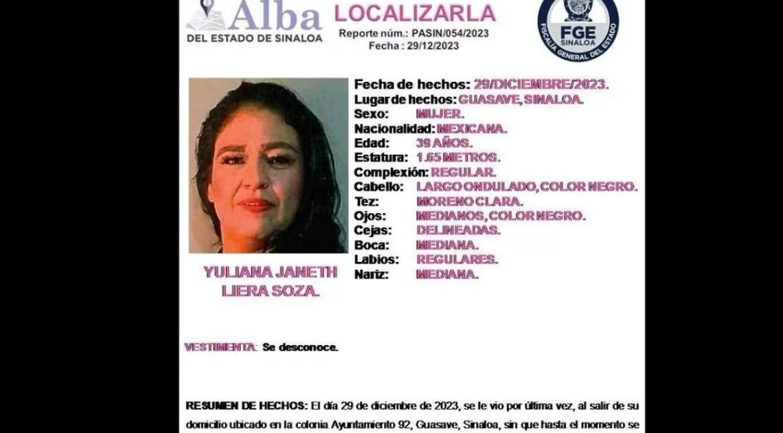 Desaparece mujer policía que tenía medidas de restricción contra su pareja en Sinaloa Desaparece mujer policía que tenía medidas de restricción contra su pareja en Sinaloa
