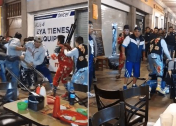 Payasos y empleados del Gobierno de Puebla protagonizan riña