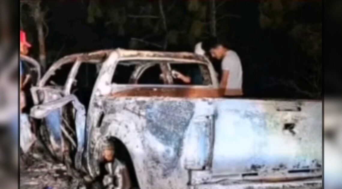Hallan restos humanos calcinados dentro de vehículo incendiado en pleno día de Navidad en Honduras