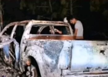 Hallan restos humanos calcinados dentro de vehículo incendiado en pleno día de Navidad en Honduras