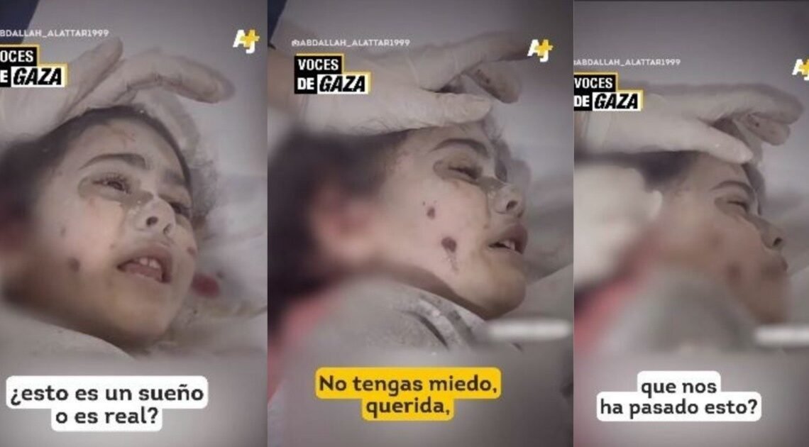 Tras sobrevivir a bombardeo en Gaza, niña palestina pregunta: “¿Esto es un sueño o es real?”