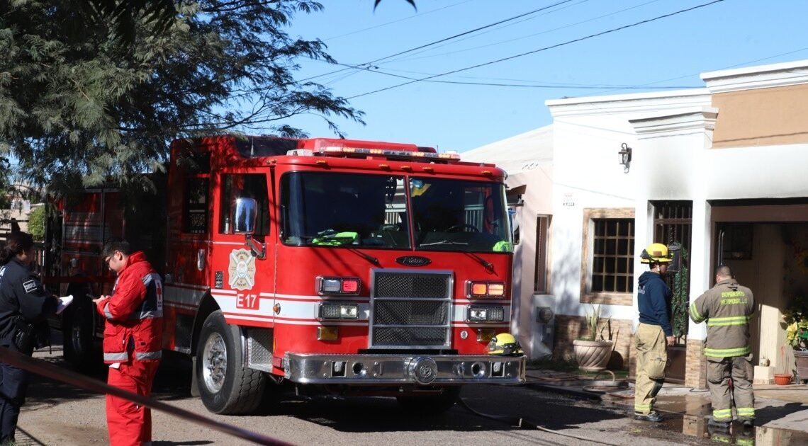 Provoca incendio de casa en Nogales un recipiente con brasas