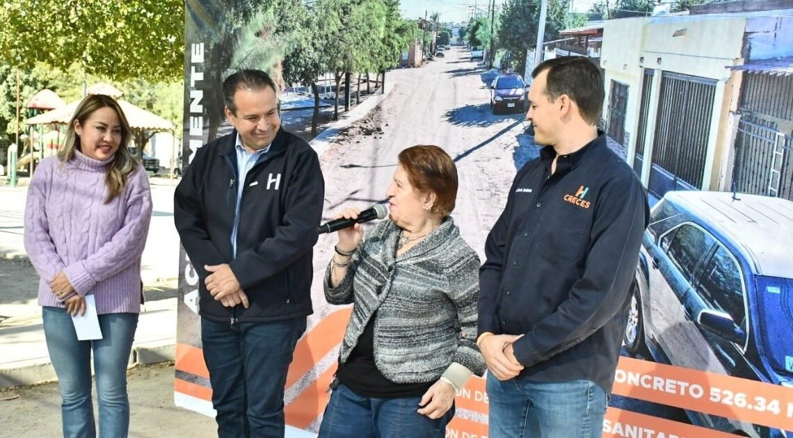 Hermosillo: Lleva Antonio Astiazarán obras a las colonias Benito Juárez y Mártires de Cananea
