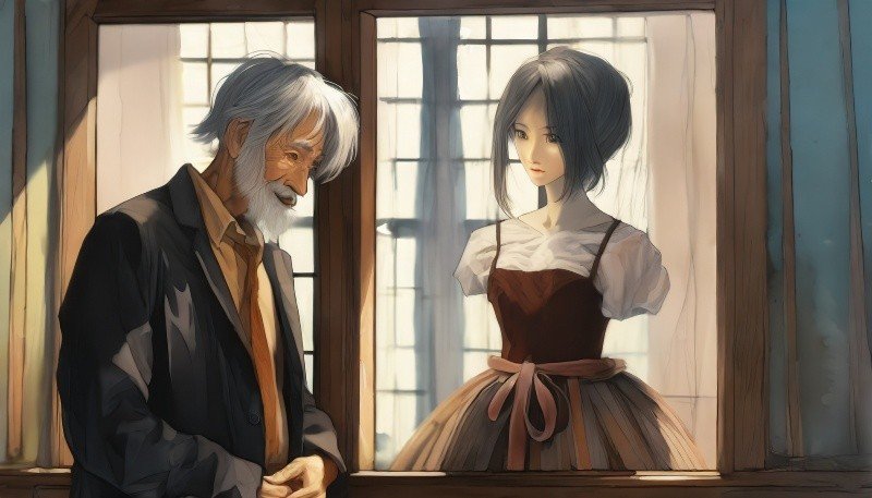   Arturo Chávez Olivarría y Esmeralda en versión anime.