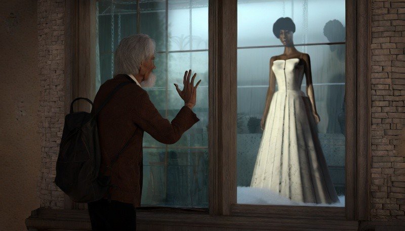       Arturo Chávez Olivarría  desde fuera viendo a Esmeralda.
