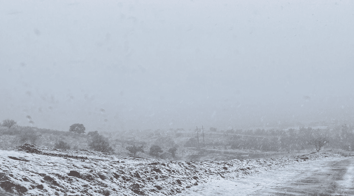 Cae primera nevada en Nogales