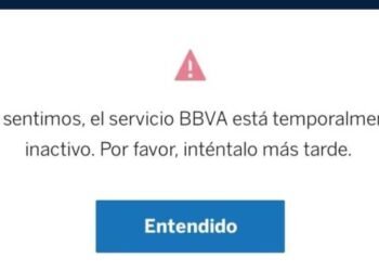 Usuarios reportan fallas en la aplicación de BBVA