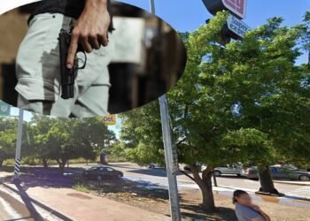 Pareja con niño en brazos asalta minisúper con arma de fuego en Guasave, Sinaloa