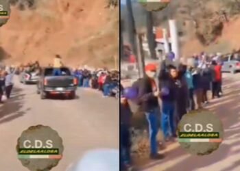 VIDEO: Con banderas y globos reciben a caravana de Cártel de Sinaloa en Chiapas