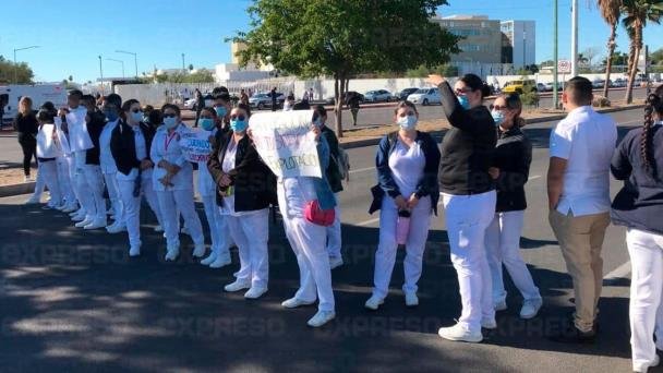 Enfermeros del Nuevo Hospital de Especialidades exigen basificación Enfermeros del Nuevo Hospital de Especialidades exigen basificación