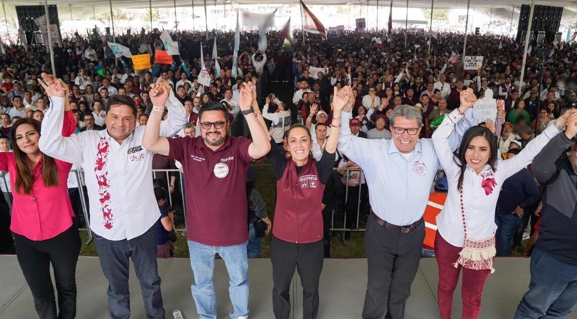 Claudia Sheinbaum pide “unidad y organización” durante mitin en Hidalgo