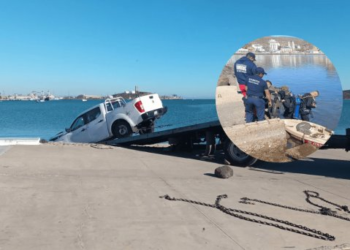 Cae vehículo en Malecón Turístico de Guaymas; no se localizaron lesionados