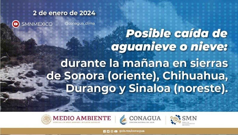 Pronostican caída de nieve en Sonora. Pronostican caída de nieve en Sonora.