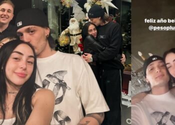 FOTOS: Peso Pluma y Nicki Nicole reciben el Año Nuevo en Argentina con “te amo” y “hambre de callar memes”
