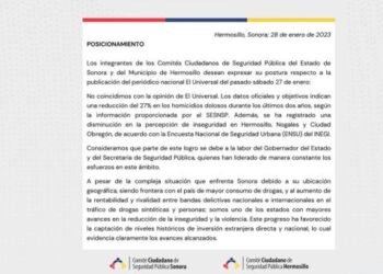 Comités Ciudadanos rechazan que haya omisión del Gobierno en seguridad