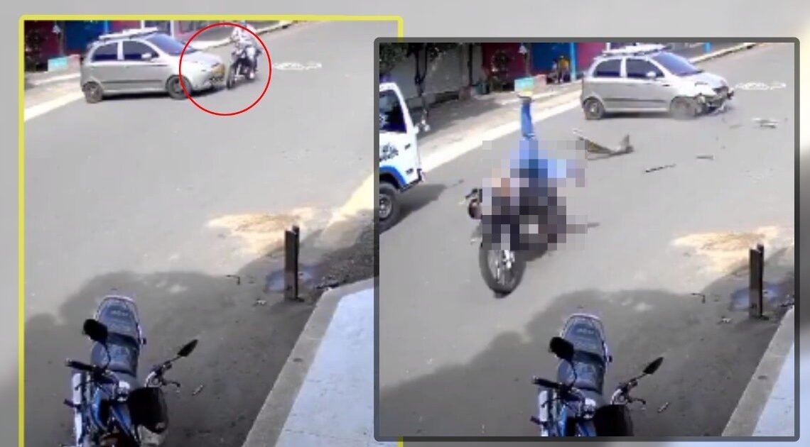 VIDEO: Motociclista pierde una pierna al chocar contra un auto mientras conducía a exceso de velocidad VIDEO: Motociclista pierde una pierna al chocar contra un auto mientras conducía a exceso de velocidad