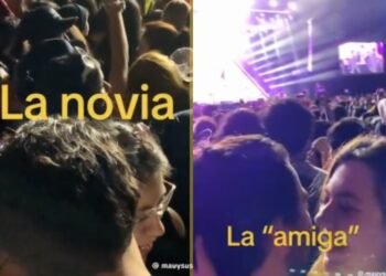 VIDEO: Joven es captada besando al novio de su amiga en pleno concierto y desata críticas en redes sociales