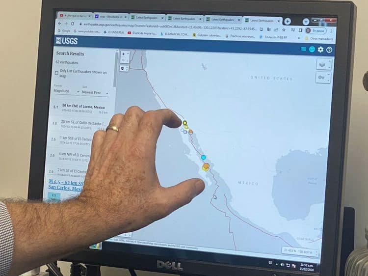 Aumenta 700% actividad sísmica en Golfo de California comparado con 2023
