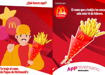 McDonald’s ofrece ramo de papas para San Valentín.