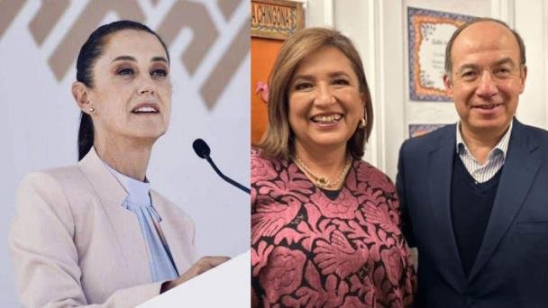 Claudia Sheinbaum critica reunión de Xóchitl Gálvez con Felipe Calderón Claudia Sheinbaum critica reunión de Xóchitl Gálvez con Felipe Calderón