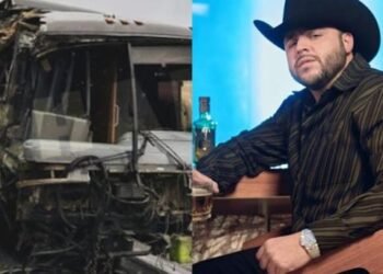 Músicos de Gerardo Ortiz sufren aparatoso accidente en autopista a Puebla