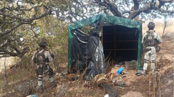 Aseguran 11 explosivos en un campamento clandestino en Jalisco Aseguran 11 explosivos en un campamento clandestino en Jalisco