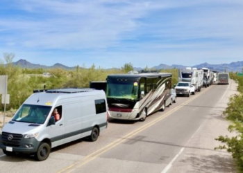 Llega primer caravana de turistas de Estados Unidos a Puerto Peñasco