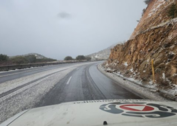 Alerta Protección Civil por nevada en el tramo carretero Ímuris-Cananea