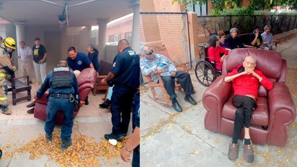 Bomberos rescatan a seis adultos mayores de incendio en asilo Bomberos rescatan a seis adultos mayores de incendio en asilo