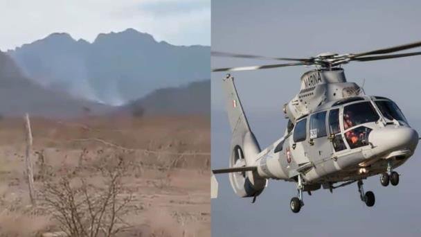 Helicóptero de la Semar sufre accidente en Sinaloa y aterriza de emergencia Helicóptero de la Semar sufre accidente en Sinaloa y aterriza de emergencia